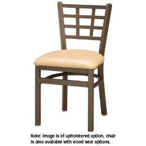    Regal Seating Steel Lattice Back Chair   Wood Seat