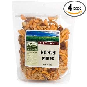 Woodstock Farms Master Zen Party Mix, 12 Ounce Bags (Pack of 4 